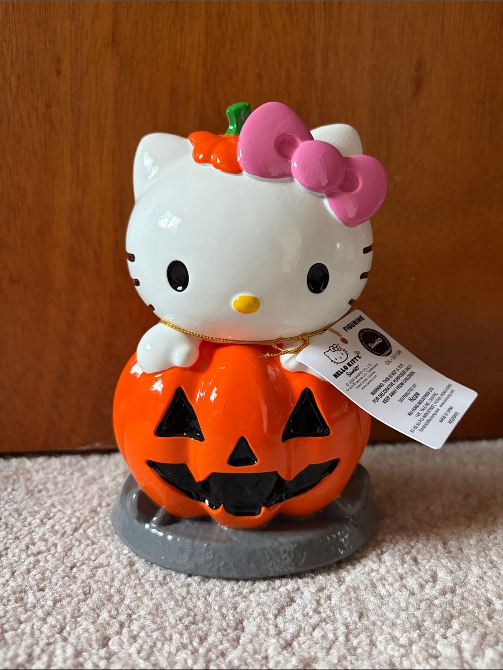 Hello Kitty Jack-O'-Lantern Figurine